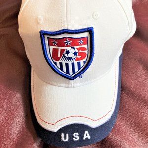 NWT Cap Hat USA Soccer Men Women Official C1Q19-L White Blue Discount Shipping